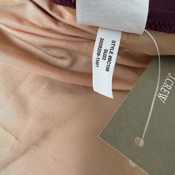 J. Crew Swimsuit Womens 24 Purple Plus One Piece One Shoulder Tropical Beach NEW - Picture 13 of 16
